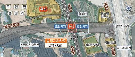충북선 도안-보천간 44km600부근 송정지하차도 설치공사 전면책임감리용역